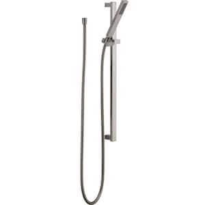 Vero 1-Spray Patterns 1.75 GPM 1.38 in. Wall Mount Handheld Shower Head in Stainless