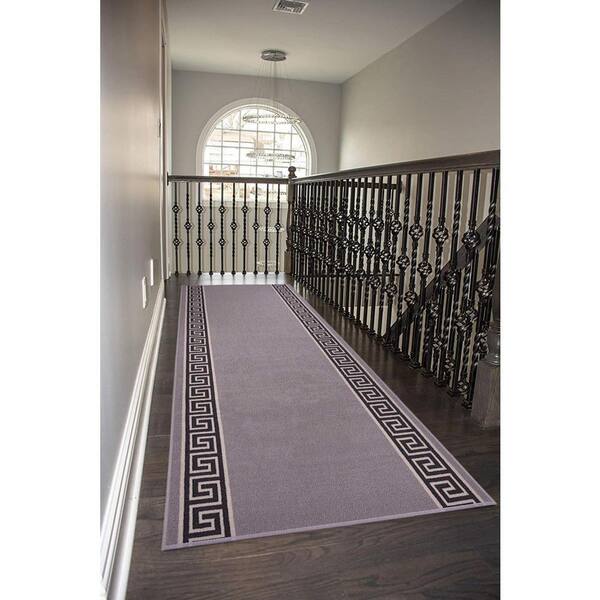 keep Off Black And White Non-slip Resistant Rug, Machine Washable