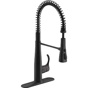 Simplice Single-Handle Pull-Down Sprayer Kitchen Faucet in Matte Black
