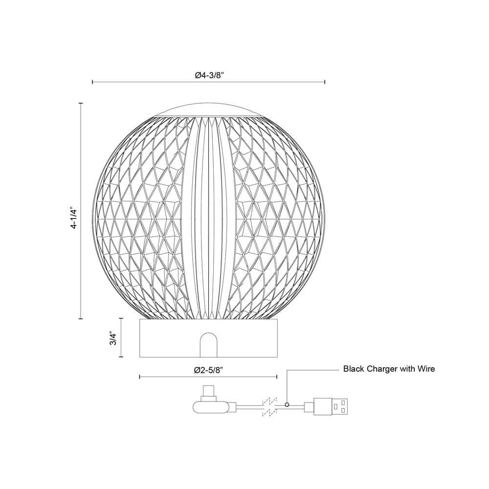 Marni Natural Brass and Clear Globe Table Lamp