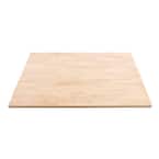 6 ft. L x 39 in. D Unfinished Hevea Solid Wood Butcher Block Island Countertop With Eased Edge