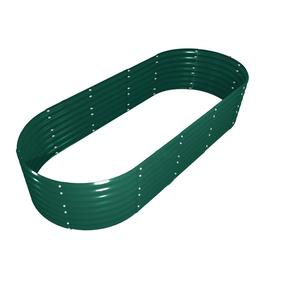 8 x 3 x 2 ft. Oval Galvanized Steel Raised Garden Beds