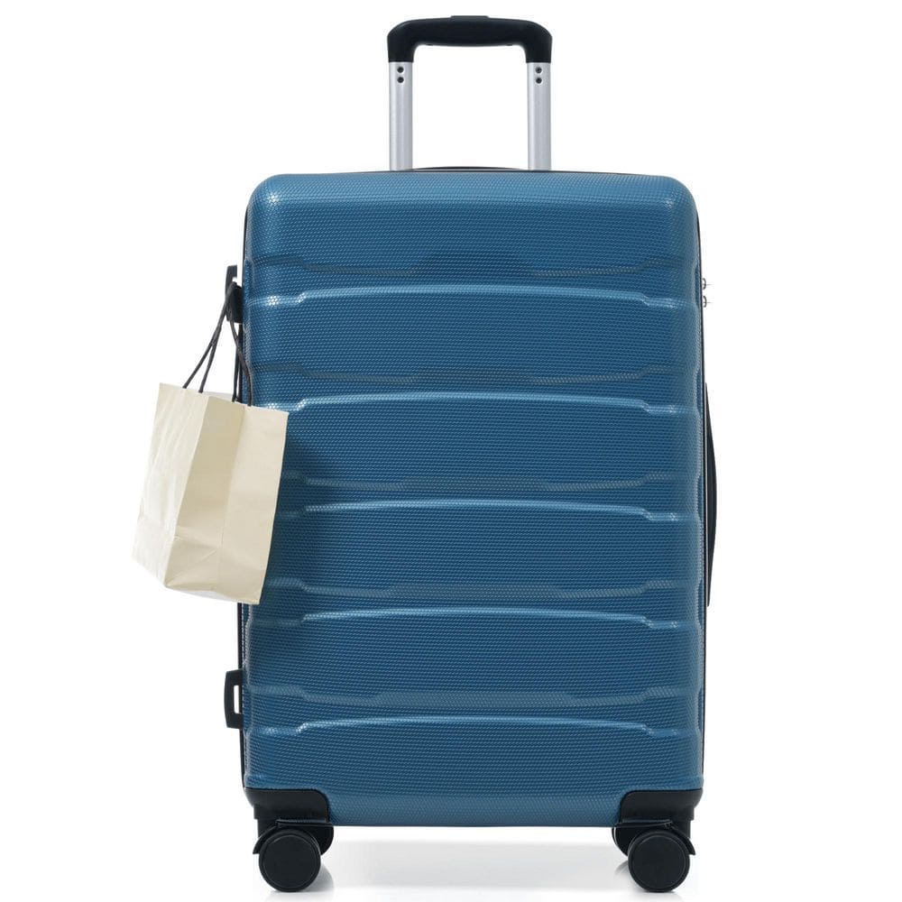 Polibi 29.9 in. Blue ABS Plastic Hardside Suitcase with Spinner