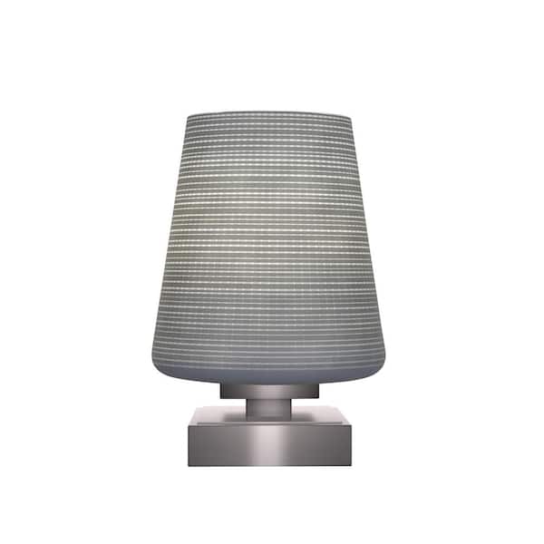 Unbranded Quincy 8.75 in. Graphite Accent Lamp with Glass Shade
