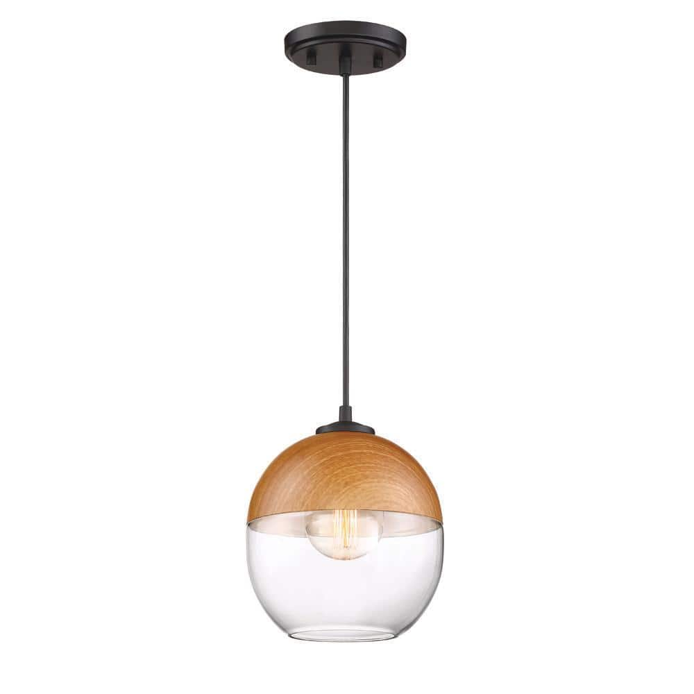 Sanaa outlets 1-Light Kula Wood Hanging Pendant