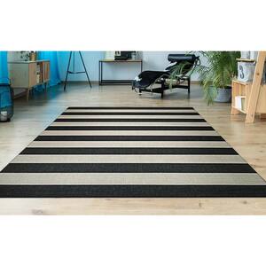 Afuera Yacht Club Onyx-Ivory 8 ft. x 11 ft. Indoor/Outdoor Area Rug