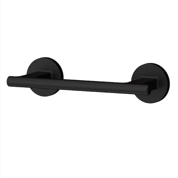 Capistrano Wall Mount Double Post Toilet Paper Holder in Matte Black