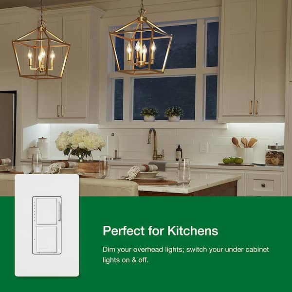 Lutron Maestro LED+ Dual Dimmer and Switch, 75-Watt LED Lutron Maestro LED+ Dual Dimmer and Switch, 75-Watt LED