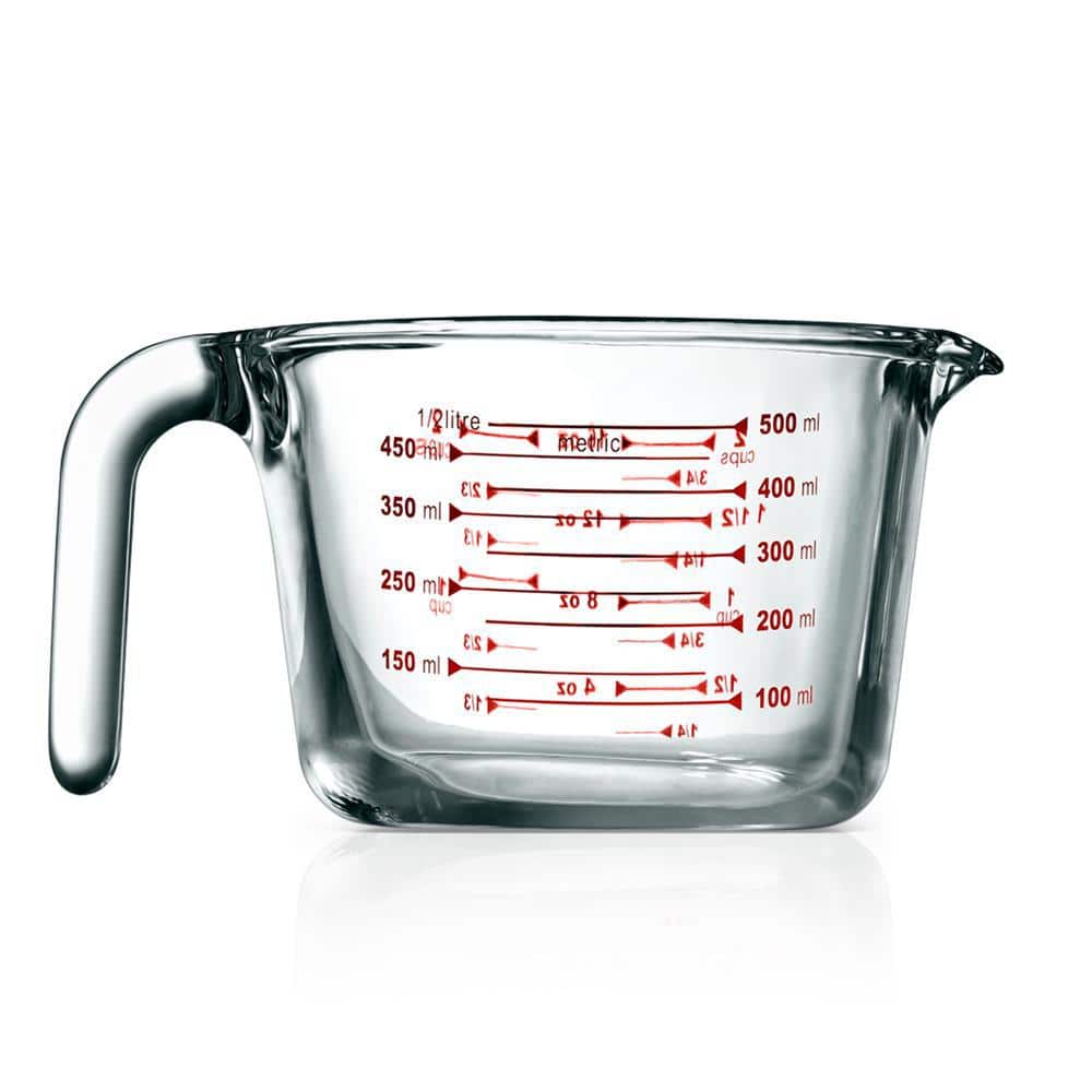 1pc, Glass Measuring Cup, Clear Liquid Measuring Cups, Glass Measuring Cup  For Kitchen Or Restaurant, Easy To Read, Essential Kitchen Tools, Kitchen S