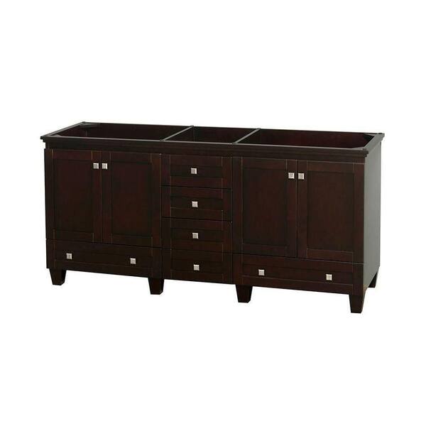 Wyndham Collection Acclaim 72 in. Double Vanity Cabinet Only in Espresso