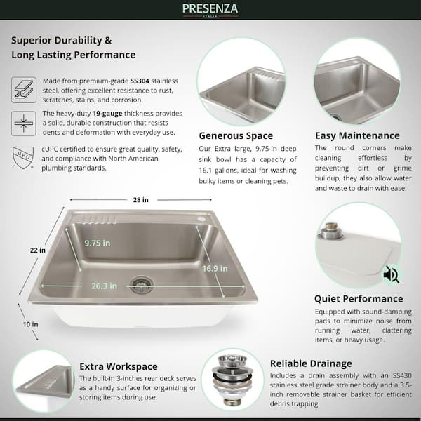 Presenza All-in-One 28 in. x 22 in x34.75 in. Freestanding
