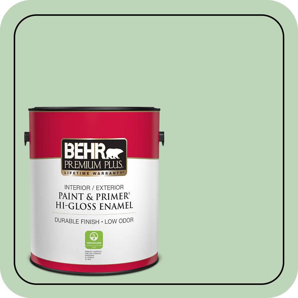 1 gal. #M400-3 Bok Choy Hi-Gloss Enamel Interior/Exterior Paint & Primer price history on PriceWatchPro