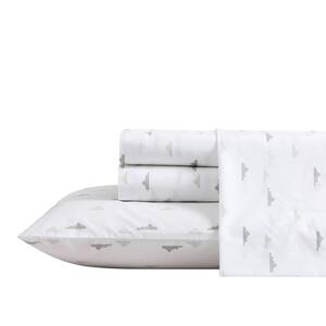 Parure De Lit Queen Size Poppy & Fritz - Percale De Coton, Rayures Oxford Rose - Drap Housse élastique 45 Cm