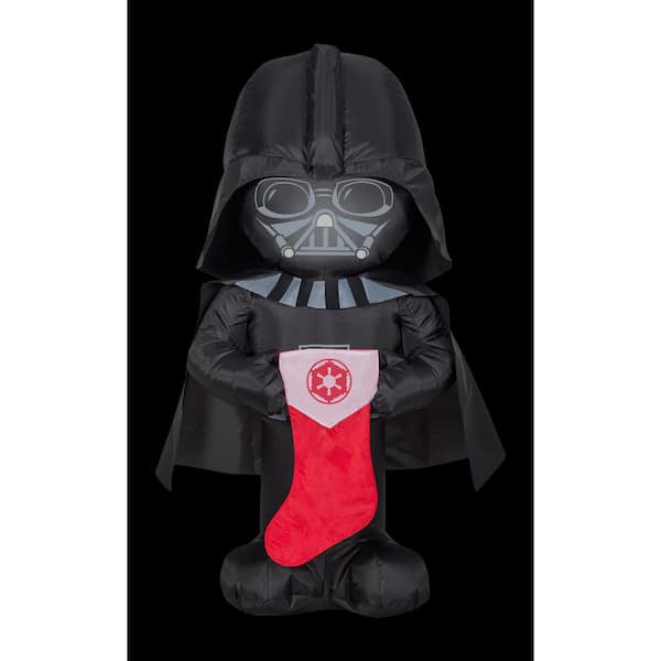 Airblown 3.5 ft. Inflatable Christmas Stylized Darth Vader with Stocking Star Wars