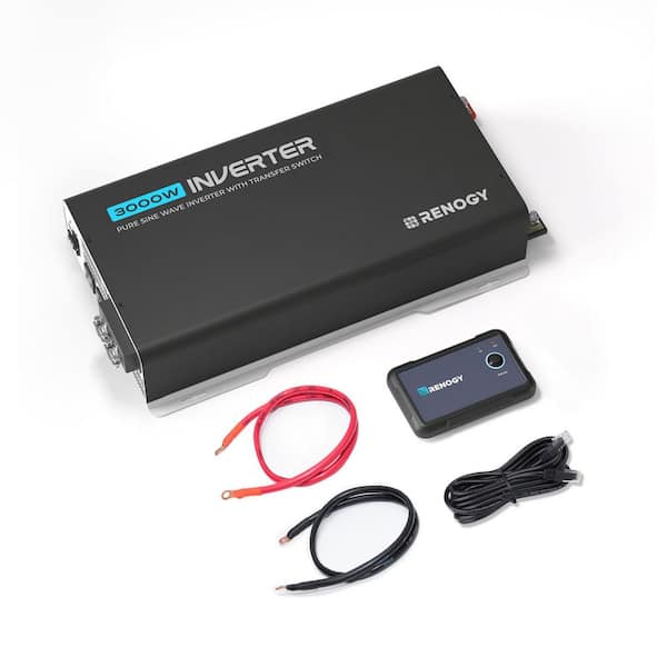 3000-Watt 12V to 120V Pure Sine Wave Inverter Solar Power Converter w/ UPS, Built-in Bluetooth for Li, AGM, GEL, SLD