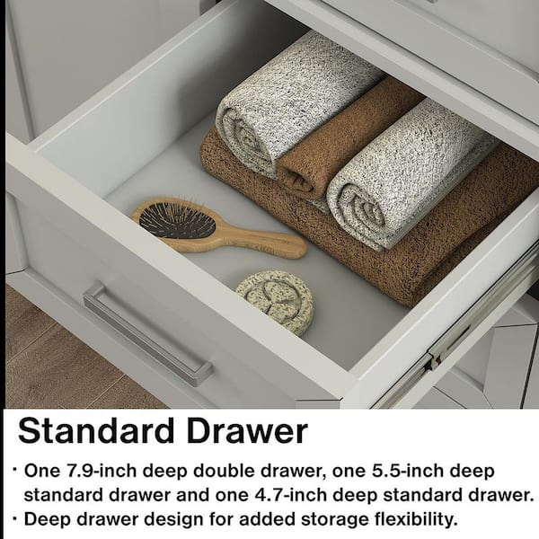 Home Decorators Collection Talmore 36 in. Single Sink Sky Grey