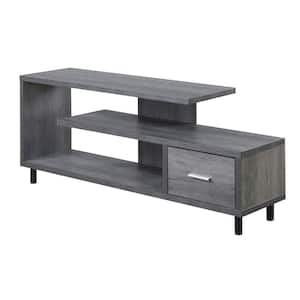 Seal II 59 in. Weathered Gray Particle Board TV Stand with 1 Drawer Fits TVs Up to 60 in. with Cable Management