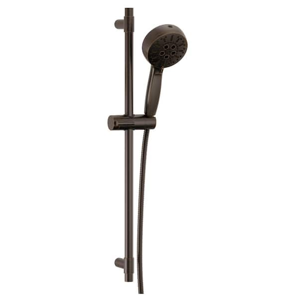 Delta 7-Spray Patterns 4.5 in. Wall Mount Handheld Shower Head 1.75 GPM with Slide Bar and Cleaning Spray in Venetian Bronze