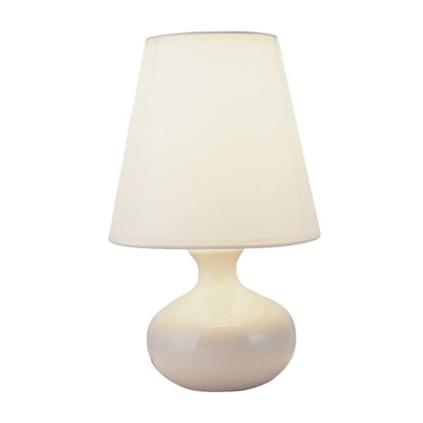 ORE International 12 in. Ceramic Ivory Table Lamp