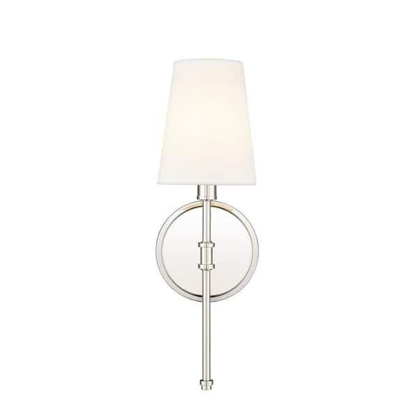 Millennium Lighting Adorra 15 in. 1-Light Polished Nickel Wall