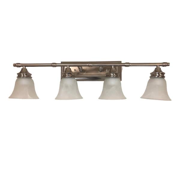 Unbranded Ruth 7.5 in. 4-Light Nickel Finish Vanity Light