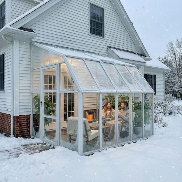 Sun Room 8 ft. x 10 ft. White/Clear Patio Enclosure and Solarium