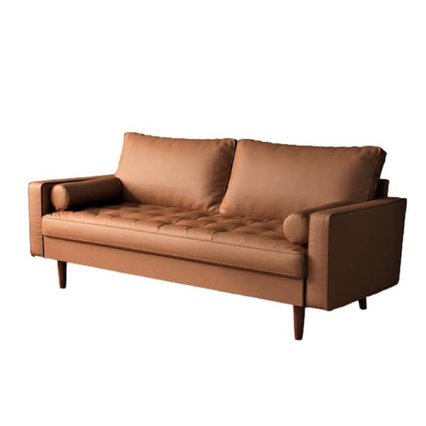 Brown Faux Leather 3 Seater Lawson Sofa, Fake Leather Sofas