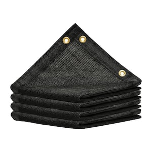 6 ft. x 4 ft. Black Shade Cloth Tarp with Grommets 90% Blockage