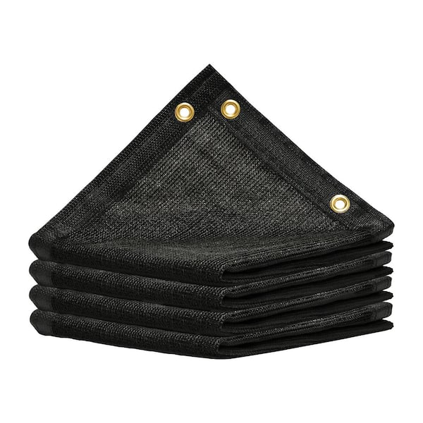ROYAL SHADE 8 ft. X 4 ft. black shade cloth tarp with grommets 90% blockage