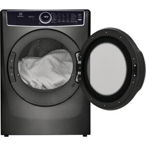8.0 Cu. Ft Front Load Perfect Steam Electric Dryer with LuxCare Dry and Instant Refresh in Titanium