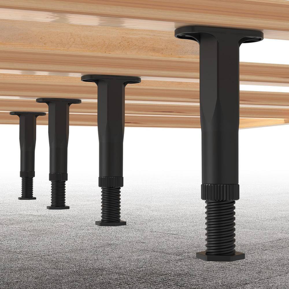 Angel Sar 8.3 in. - 14.5 in. Adjustable Bed Frame Support Legs, Frame ...