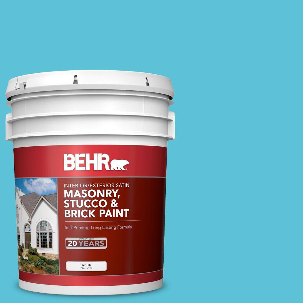 5 gal. #P480-4 Rushing Stream Satin Interior/Exterior Masonry, Stucco and B