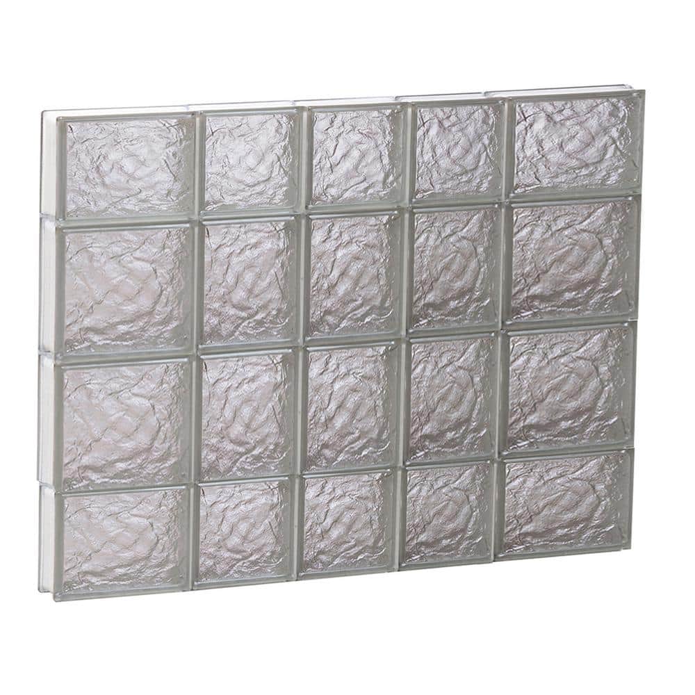 32.75 in. x 27 in. x 3.125 in. Frameless Ice Pattern Non-Vented Glass Block Window price history on PriceWatchPro