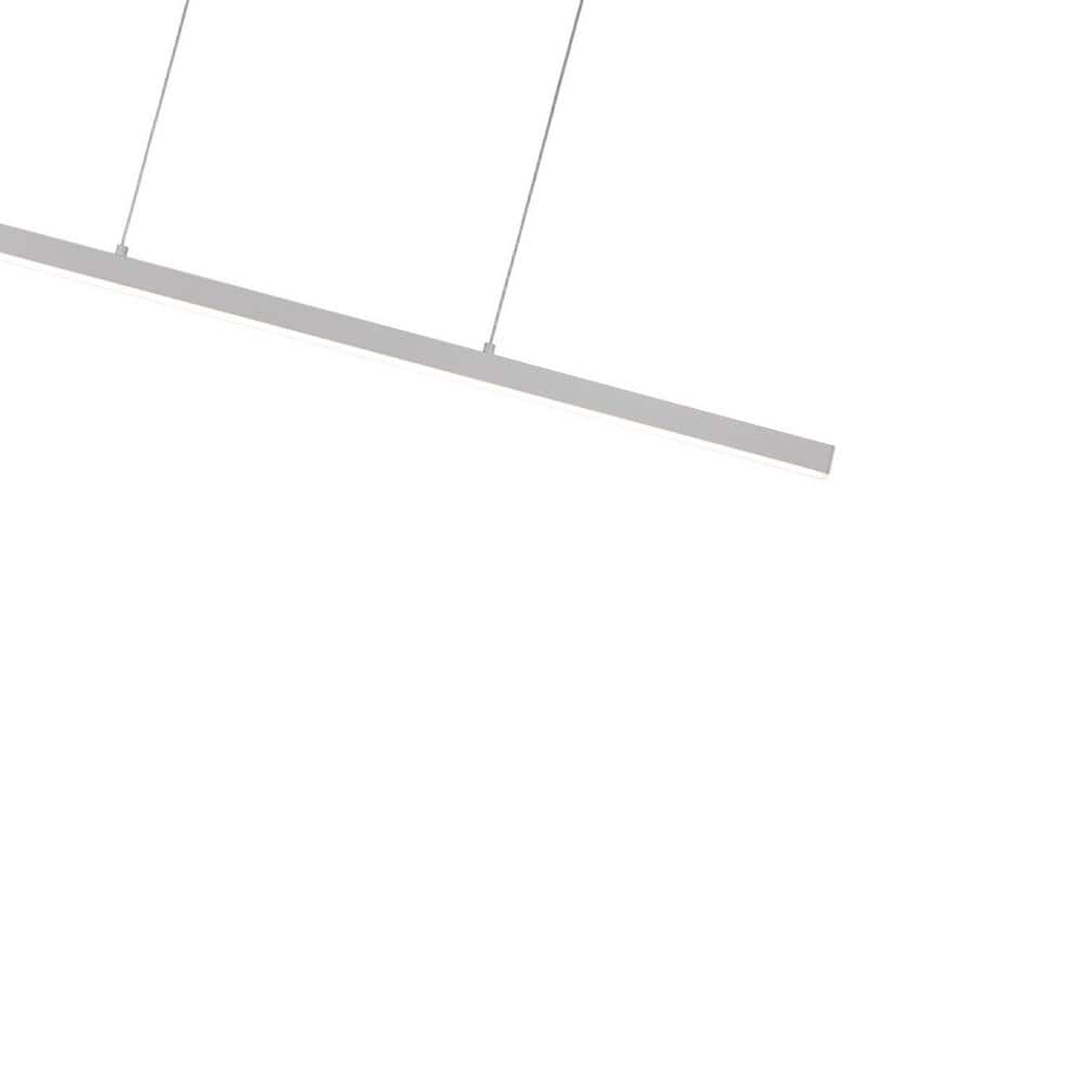 Vega 45" Brushed Nickel LED Linear Island Pendant