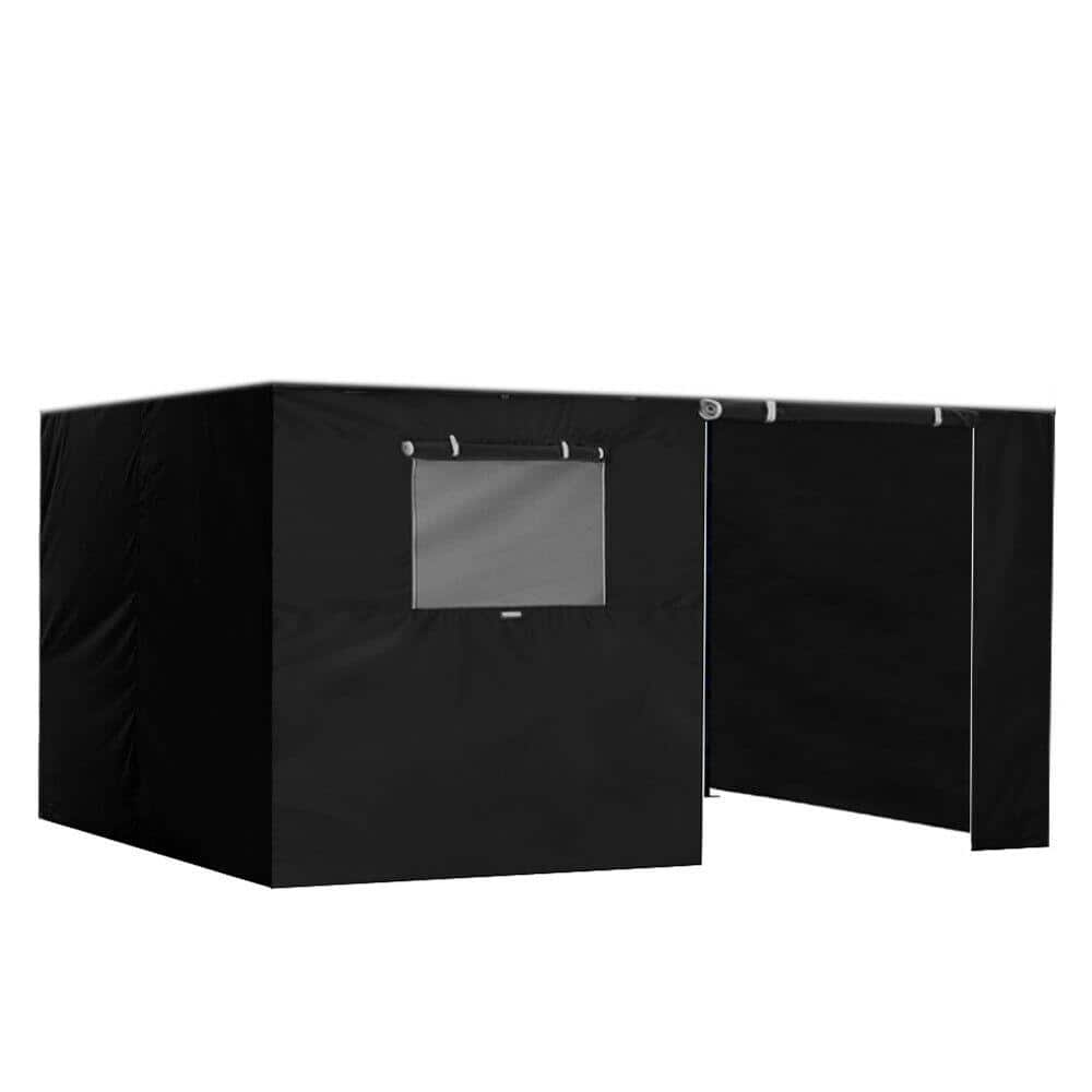 Terracemaster Series 10 ft. x 15 ft. Black Pop-up Canopy Tent with 4 ...