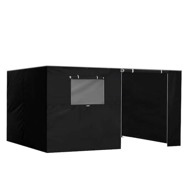 Terracemaster Series 10 ft. x 15 ft. Black Pop-up Canopy Tent with 4-Zippered Sidewalls