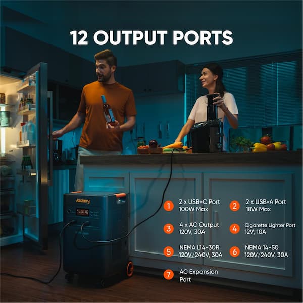 Jackery 7200-W/14400-W Peak Solar Generator 5000-Plus Push