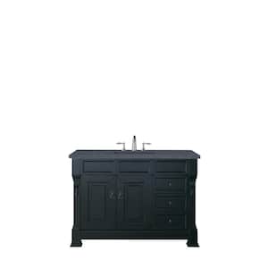 Brookfield 48 in. W x 23.5 in.D x 34.3 in. H Single Bath Vanity in Antique Black with Quartz Top in Charcoal Soapstone