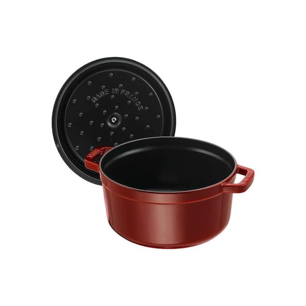 STAUB Cast Iron 7-qt Round Enameled Cast Iron Dutch Oven