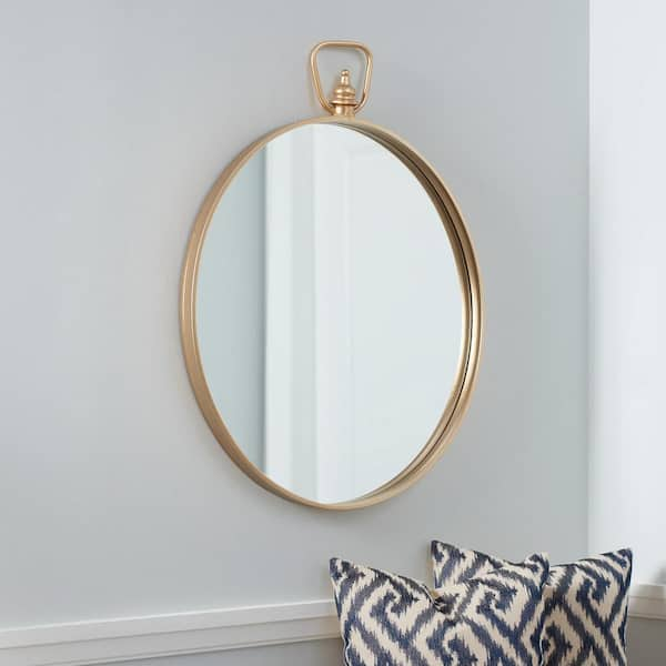 StyleWell Medium Round Gold Classic Accent Mirror with