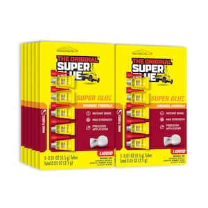 0.01 oz. Super Glue Single Use Minis, (5) 0.01 oz. Tubes per card (12-Pack)