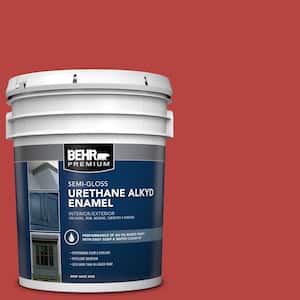 5 gal. #OSHA-5 OSHA SAFETY RED Urethane Alkyd Semi-Gloss Enamel Interior/Exterior Paint
