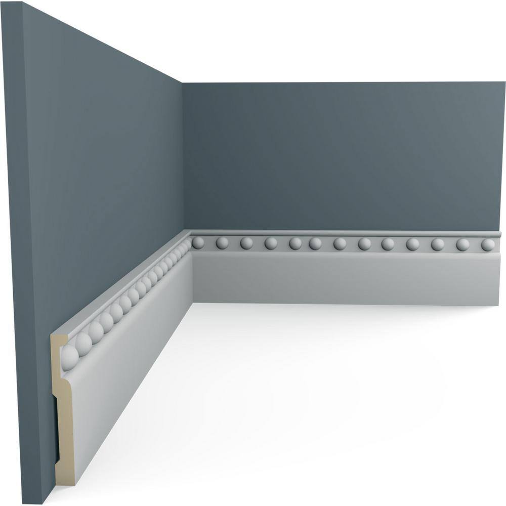 Primed Geometric Polyurethane Baseboard Moulding Sample