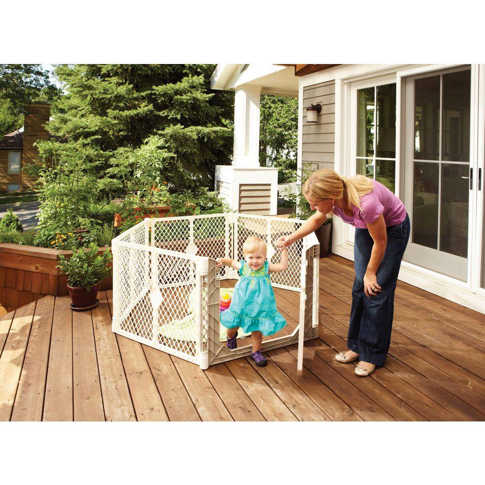 Ivory 26" Tall 6-Panel Baby Play Yard