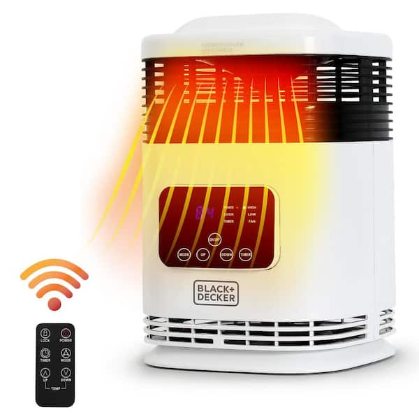 1500-Watt 360° Surround Compact Portable Electric Heater with Digital Display