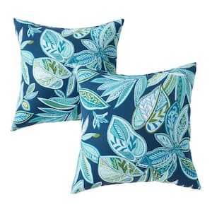 Botanical Crestwood Square Outdoor Throw Pillow (2-Pack)