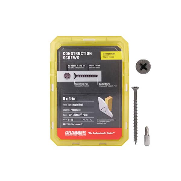 #8 3 in. Philips Bugle-Head Drywall Screws (1 lb.-Pack)