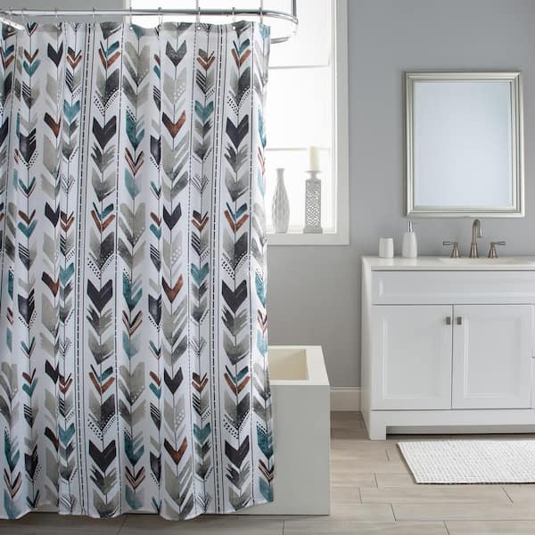 m MODA at home enterprises, ltd 71 x 71 in. Multi Mesa Polyester Shower Curtain