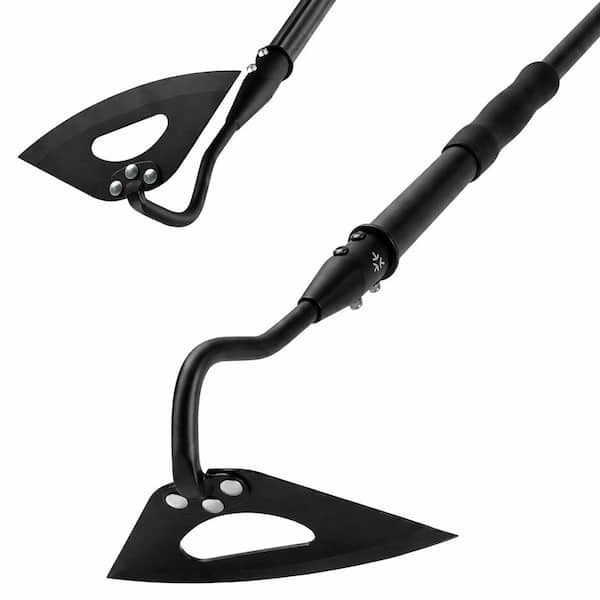 55 in. Hollow Blade Push Pull Hoe Heavy Duty Steel Stand Up Weeder Removal Tool for Garden Bed Yard Lawn