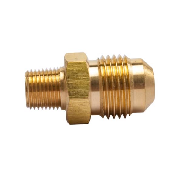 3/8 in. Flare x 1/8 in. MIP Brass Adapter Fitting (5-Pack)